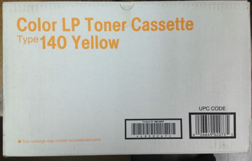 Genuine Lanier Ricoh Toner Cartridge YELLOW Type 140, Color Laser G230-17 402073