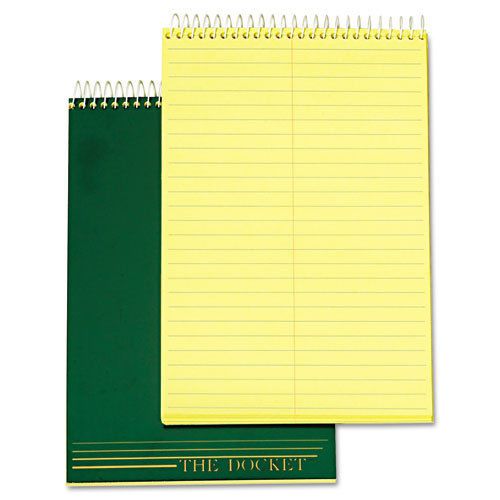 Tops docket steno pad 100 sheet gregg ruled 6&#034;&#034; x 9&#034;&#034; canary paper for sale