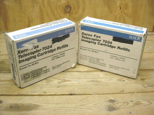 Lot (2) GENUINE XEROX FAX TELECOPIER 7024 IMAGING CARTRIDGE REFILL 8R3816 SEALED