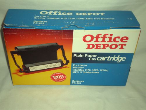 Office depot plain paper fax cartridge replaces pc-201 brother/ intellifax faxes for sale