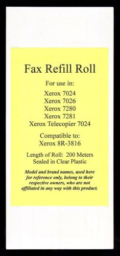 New 8R-3816 Fax Refill Roll for Xerox 7024 7026 7280 7281 and Telecopier 7024