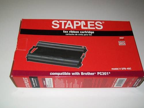 STAPLES BROTHER PC301 FAX RIBBON CARTRIDGE  - NEW