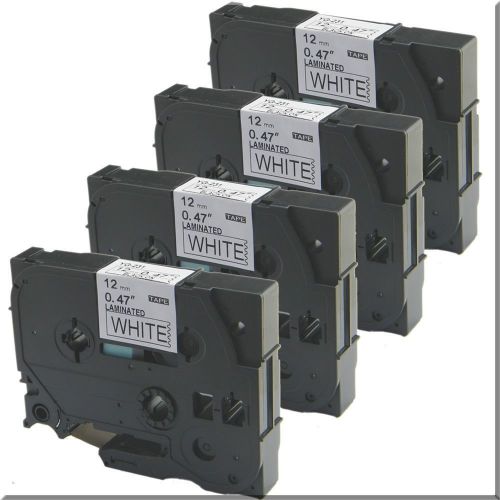 4pk compatible for brother p-touch tz tze 231 label tape black on white tze231 for sale