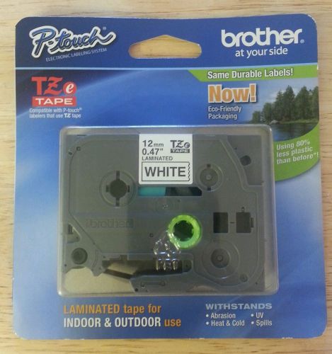 Genuine Brother TZe-231 BLACK ON WHITE Label Tape TZe231 12mm 0.47&#034; laminated