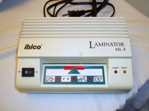 IBICO LAMINATOR ML-4 , no box or instructions, comes on when plugged in