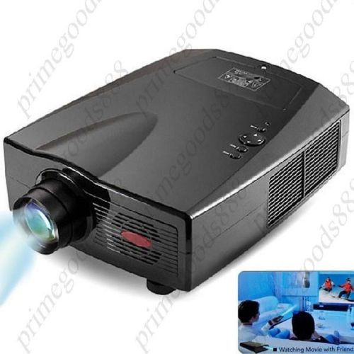 5&#034; LCD HD 1080P Home Theatre LED Projector 800  600  EU Plug Free Shipping Black