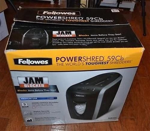 Fellowes powershred medium use home office jam block shredder 59cb crc33301 for sale