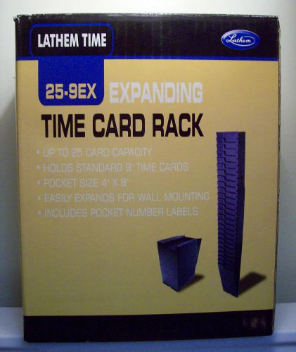 Lathem 25-9ex time expandable time card rack, black for sale