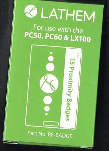 Lathem Time RFBADGE Additional RFID Proximity  Badges 15 Cards/Pack