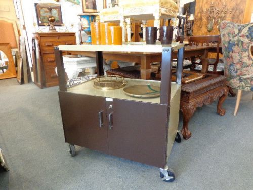 Industrial Metal Rolling Cabinet Serving Cart Kitchen Doctor Media Micro Stand