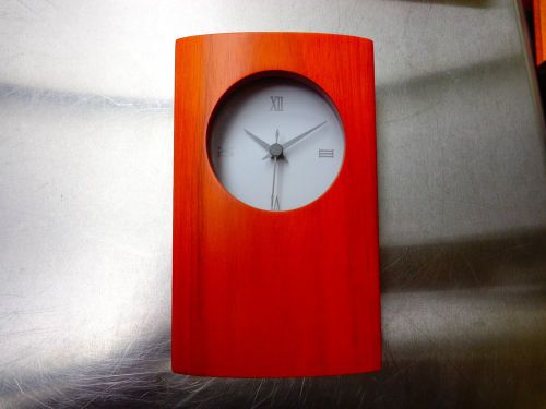 Custom tall large desk clock rose wood in color very nice item or gift
