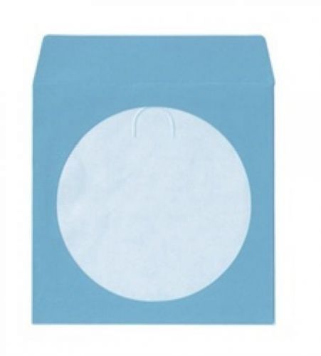 1000 Blue Color Paper CD Sleeves with Window &amp; Flap