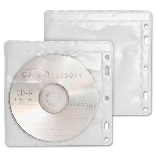 LOT OF 4 Compucessory Double-Pocket CD/DVD Sleeve  - 100 / Pack