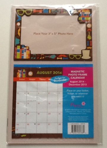 2015 Magnetic Photo Frame Calendar for School Locker, Fridge Office NEW
