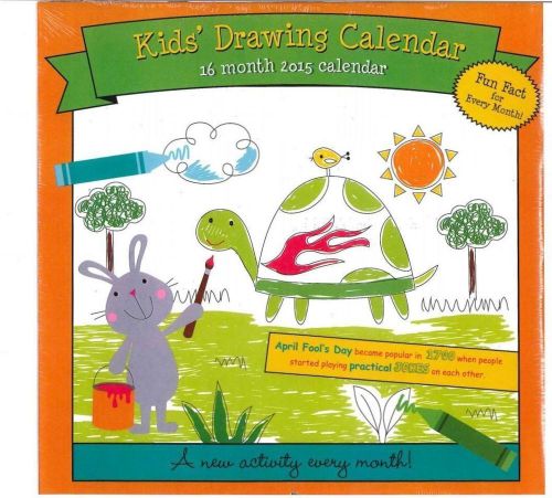 NEW 16 Month 2015 Wall Calendar Kids&#039; Draw Your Own Picture Every Month Creative