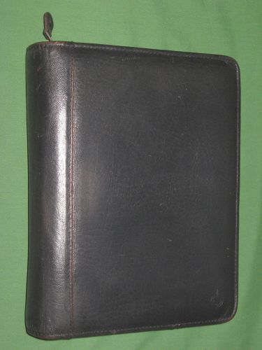 CLASSIC ~1.5&#034;~ FULL-GRAIN LEATHER Franklin Covey Planner ORGANIZER Binder 5558