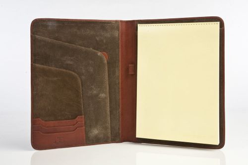 Tony Perotti Italian Leather Prima Business Writing Pad Brand New in Brown