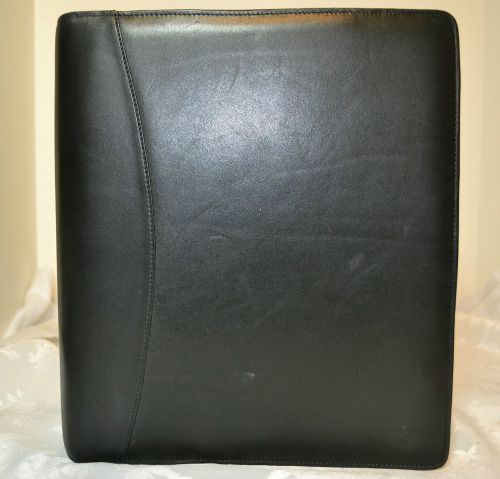 Black leather franklin covey monarch planner binder for sale