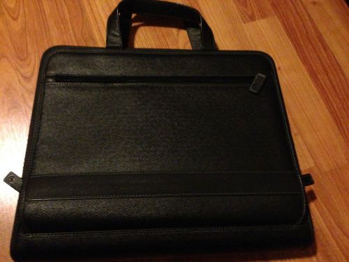 Zippered Padfolio Briefcase Binder, Notepad, Calculator Executive Organizer