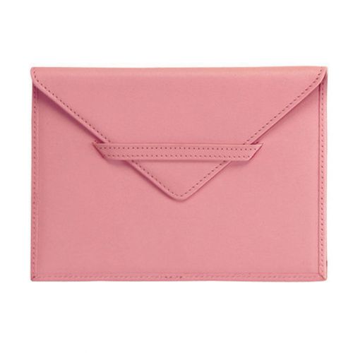 Royce leather envelope photo holder - carnation pink for sale