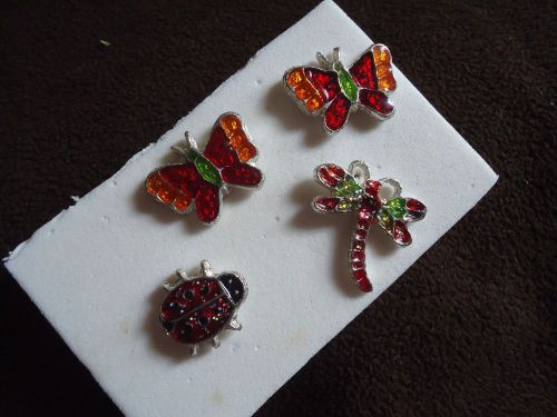 Stained Glass Thumb Tacks Ladybug Butterfly Dragonfly Desk Accessory