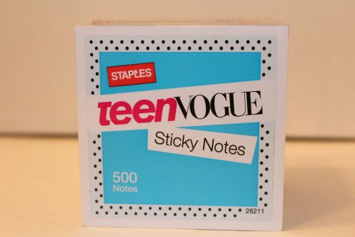Teen Vogue 3 x 3  Sticky Notes  Black Skelton  Block