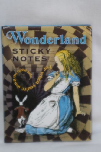 ALICE IN WONDERLAND Sticky Notes GIFT SET Lewis Carroll