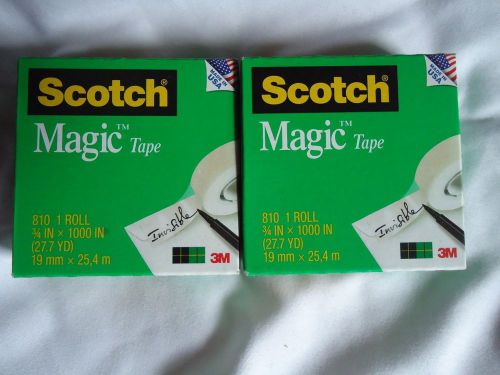 Lot of 2 Scotch Magic Tapes 3/4&#034; x1000 BRAND NEW