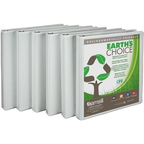 Samsill earth&#039;s choice ring binder, white, .5&#034;, 6 pk i08917 for sale