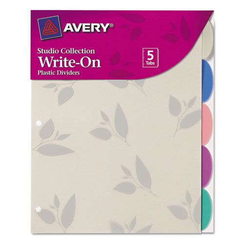 Studio Collection Write-On Dividers, 11x8-1/2, 5-Tab, Bamboo Leaf