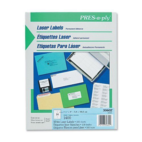 Avery Pres-a-ply Standard Shipping Label - 1.33&#034; Width X 4&#034; Length - (ave30602)