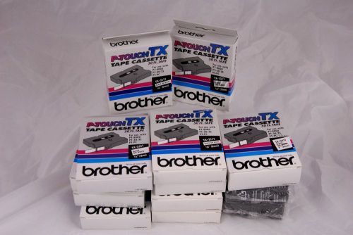 Lot of 13 Brother P-Touch Laminated Tape TX-1311 TX-2311 TX-2111 TX-2511