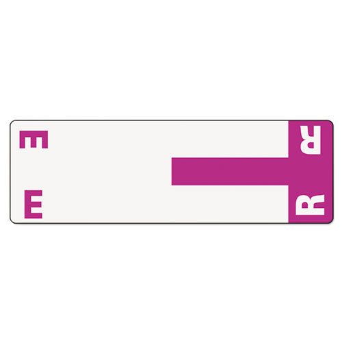 Alpha-Z Color-Coded First Letter Name Labels, E &amp; R, Purple, 100/Pack