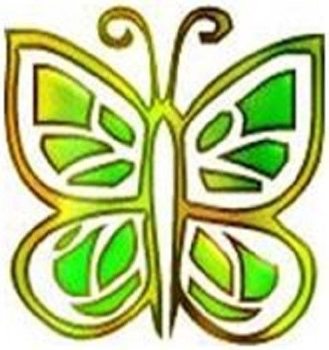 30 Custom Green Butterfly Personalized Address Labels