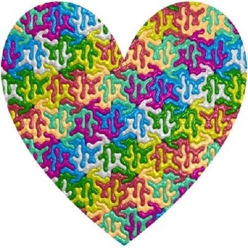 30 Custom Colorful Art Heart Personalized Address Labels