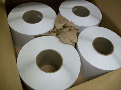 Sato thermal transfer label /w perforation 4&#034;x1&#034; 4 rolls 5800 per roll 53s001011 for sale