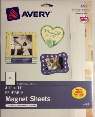 New Avery Magnet Sheets 8.5 X 11 Inches White 5 Pack 03270 Office Mailer Shippin