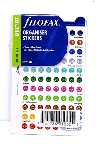 Filofax Organiser Stickers POCKET MINI Size - NEW - Sticker Organizer Refill