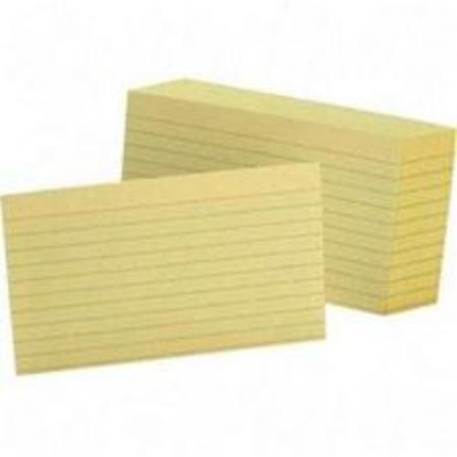 Ampad Index Card 3&#039;&#039; x 5&#039;&#039; Ruled 100 Count Canary