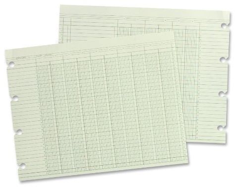Green Umnar Ruled Ledger Paper Double Page Format Umns Lines Per Wg10-16a