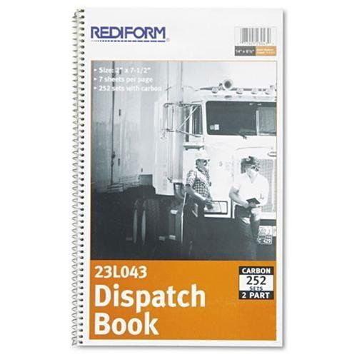 REDIFORM OFFICE PRODUCTS 23L043 Driver&#039;s Dispatch Log Book, 7-1/2 X 2, Two-part