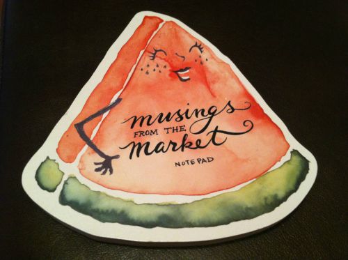 New Anthropologie Large Watermelon Shaped Magnetic Note Pad Paper