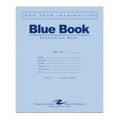 12 PK Blue Book Exam Booklet Notebook Examination Essay Test College Lot School
