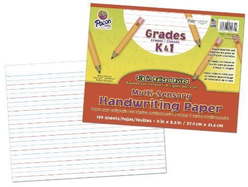 Pacon Multi-sensory Raised Ruled Paper - 100 Sheet - Ruled - Letter (pac2471)