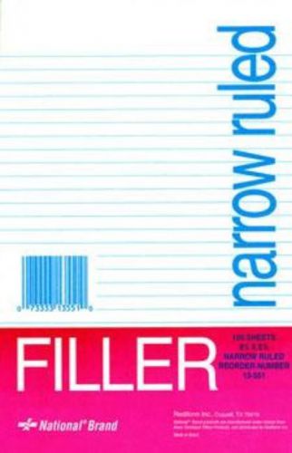 Rediform Filler Paper Narrow 100 Sheets 8-1/2&#039;&#039; x 5-1/2&#039;&#039;