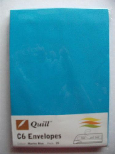 Coloured C6 Envelopes Paper New Marine Blue for Writing Note Pad Letters 25 Pack