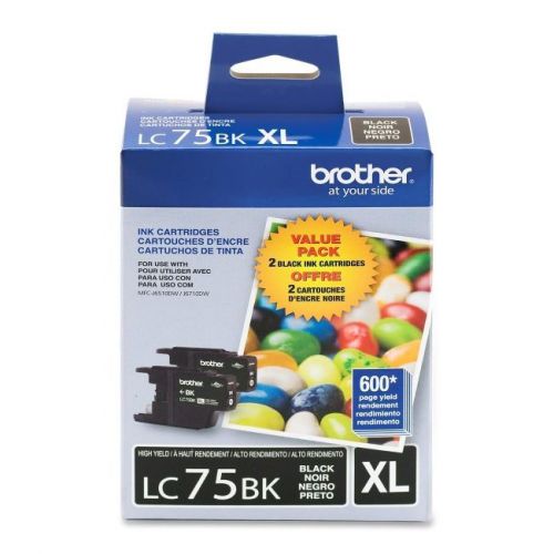 BROTHER INT L (SUPPLIES) LC752PKS 2PK BLACK INK CART FOR