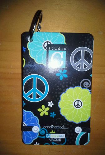 Studio C Ring Bound Index Cards &#034;Peace Out&#034; Pattern 75 Cards