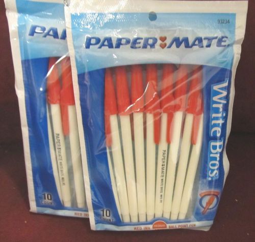 40 NEW PAPERMATE 1.0 MM MED BALL POINT PENS-RED