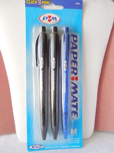 1 Package of  PAPER MATE KV2 Click Pens - Ball Point Pens